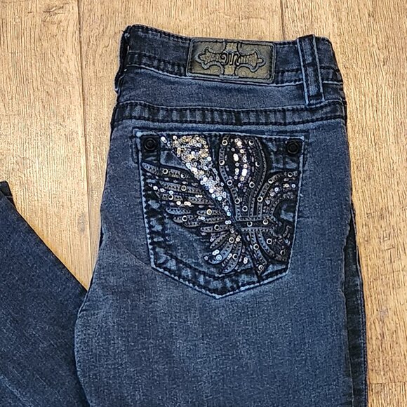 MISS ME Standard Boot Black Jeans - Sz 29 Tall - Picture 4 of 6